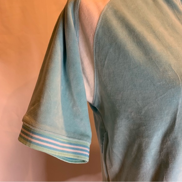 Adidas Vintage Street Style Spell-out Logo Embroidered Velour Crop Jacket Size L - Picture 6 of 12